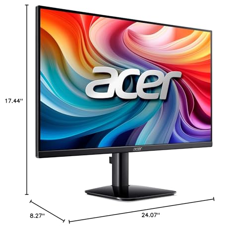 acer KB272 G0bi 27" IPS Full HD (1920 x 1080) Gaming Office Monitor | Adaptive-Sync Support (FreeSync Compatible) | Up to 120Hz Refresh | 1ms (VRB) | sRGB 99% | Tilt | HDMI & VGA Ports