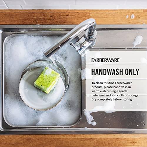 Farberware 15-Piece Stamped Stainless Steel Knife Block Set, High-Carbon Stainless Steel Kitchen Knife Set with Ergonomic Handles, Razor-Sharp Knives with Wood Block, 15-Piece Set, Bamboo