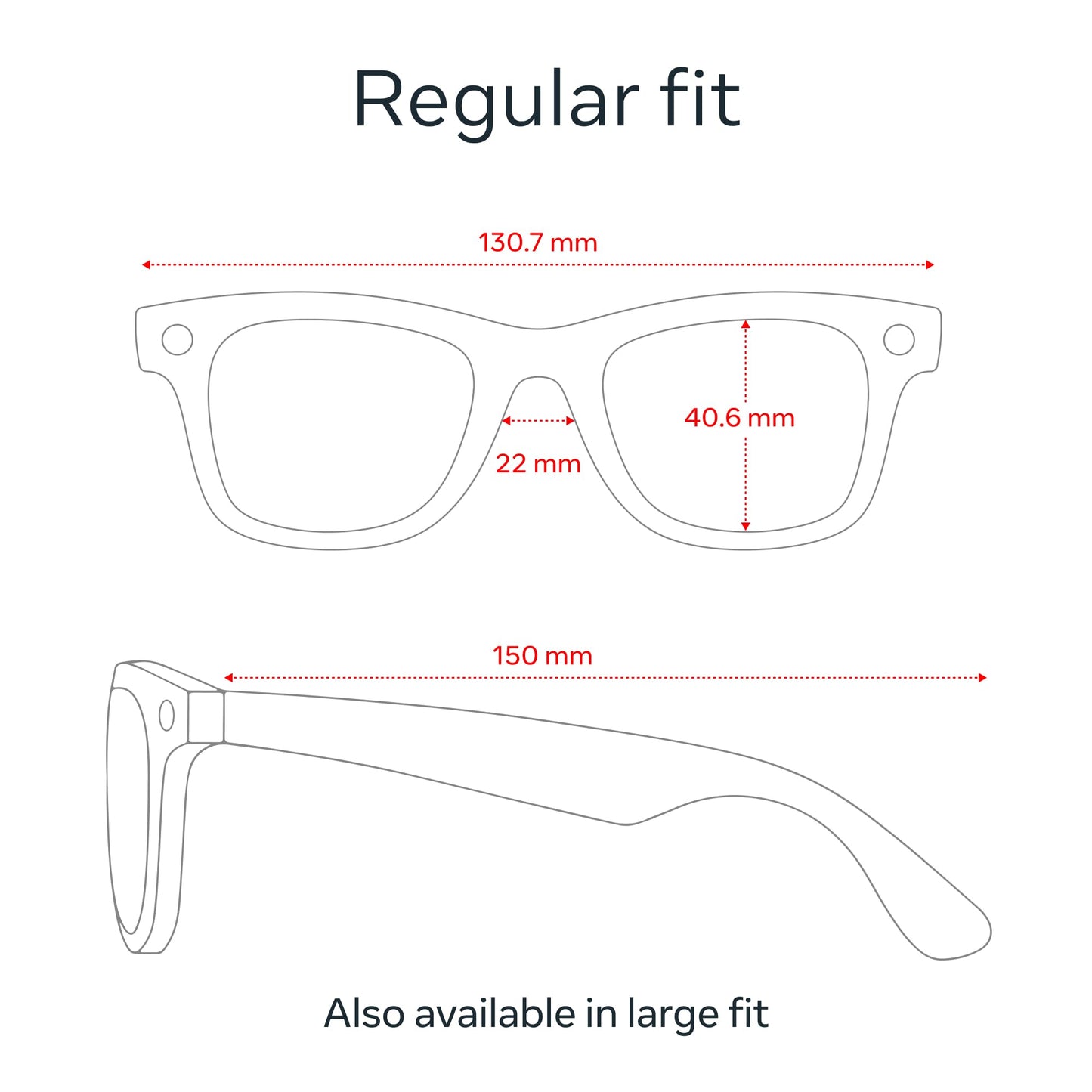 Meta Ray-Ban Glasses, Wayfarer, Matte Black | 12 MP ultra-wide camera for HD photos and video — Open Ear Speakers for music, podcasts and more AI for voice commands and personalized experiences