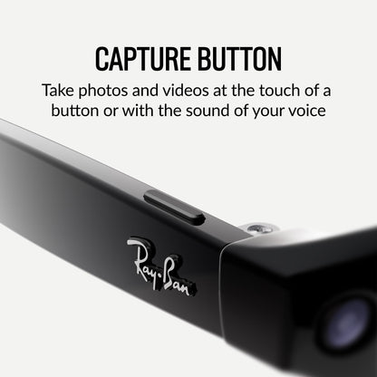 Meta Ray-Ban Glasses, Wayfarer, Matte Black | 12 MP ultra-wide camera for HD photos and video — Open Ear Speakers for music, podcasts and more AI for voice commands and personalized experiences