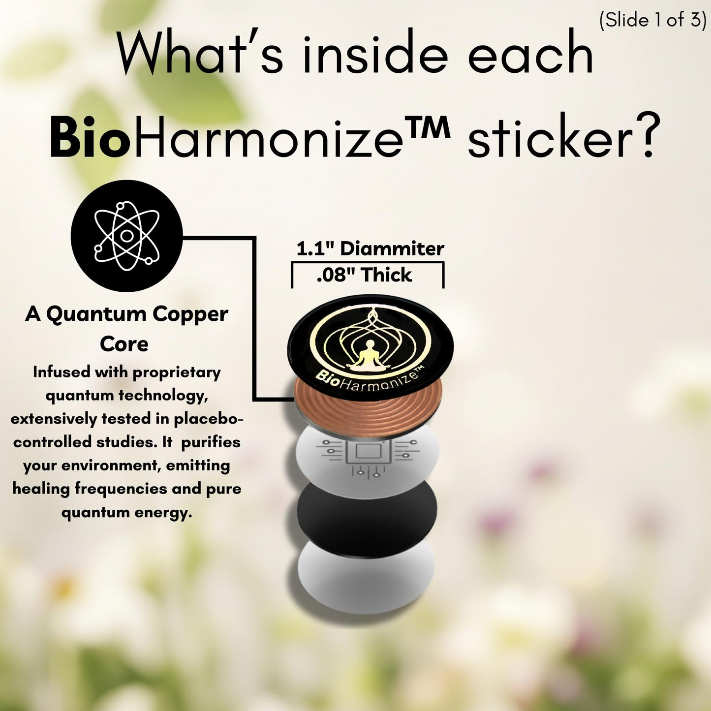 BioHarmonize Phone EMF Harmonizing Stickers — Multifaceted Neutralizer with Patented Quantum Technology & Natural Minerals | Pack of 6