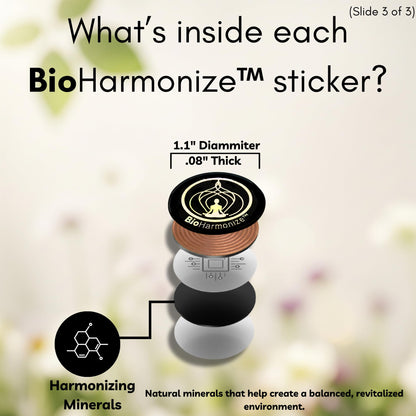 BioHarmonize Phone EMF Harmonizing Stickers — Multifaceted Neutralizer with Patented Quantum Technology & Natural Minerals | Pack of 6