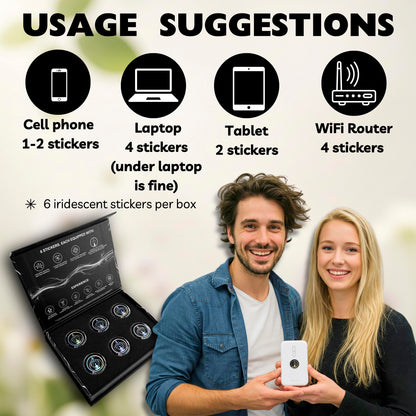 BioHarmonize Phone EMF Harmonizing Stickers — Multifaceted Neutralizer with Patented Quantum Technology & Natural Minerals | Pack of 6