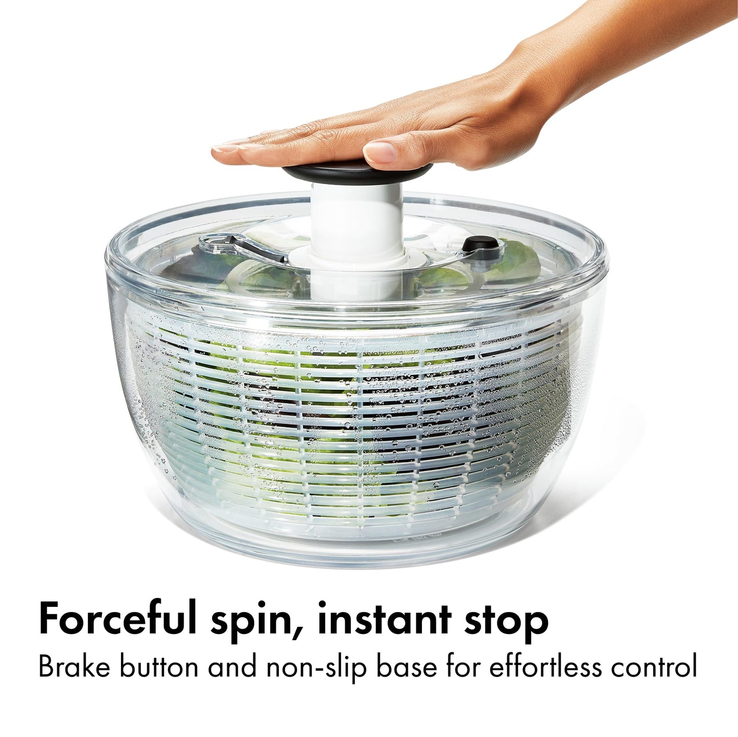 OXO Good Grips Salad Spinner | Lettuce Spinner | Fruit Washer | Fruit Washing Bowl with Strainer | Vegetable Cleaner | Salad Cleaner | Lettuce Washer | 6.22 Quart Capacity
