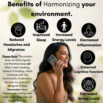 BioHarmonize Phone EMF Harmonizing Stickers — Multifaceted Neutralizer with Patented Quantum Technology & Natural Minerals | Pack of 6